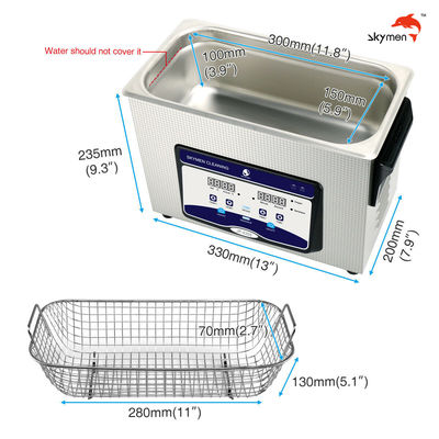 30min Time 4.5L Ultrasonic Parts Cleaner 200W Heater