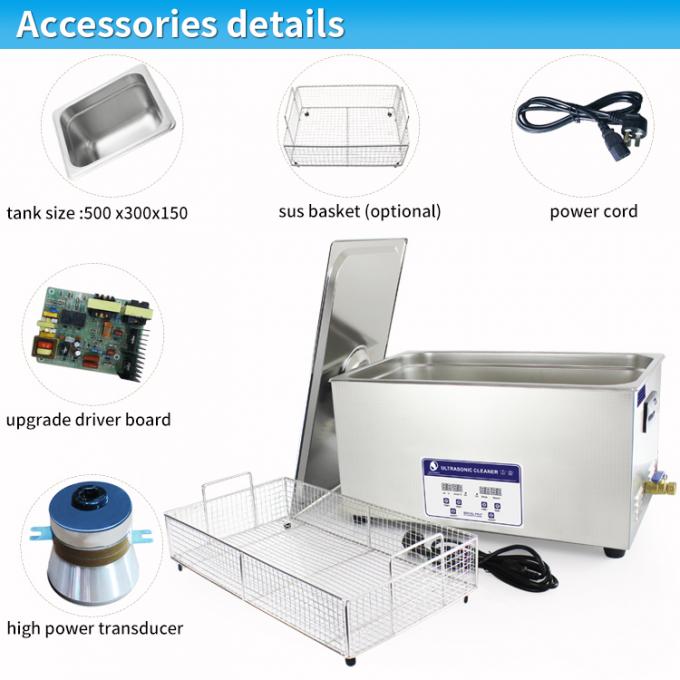 Bike chain 40KHz JP 080S Benchtop Ultrasonic Cleaner 22L 500W heated power
