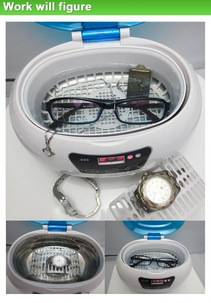 Professional Plastic Sonic Denture Cleaner , Ultrasonic Watch Cleaning