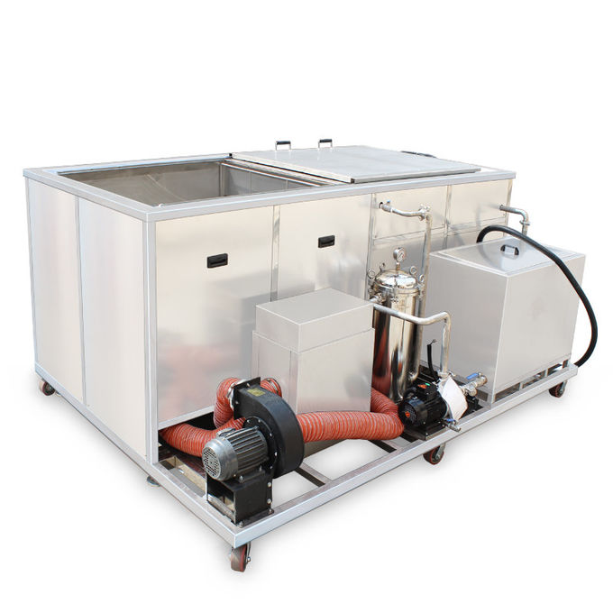 Cylinder Industrial Ultrasonic Cleaner 28/40KHz With 100L Rinsing Tank / Filter