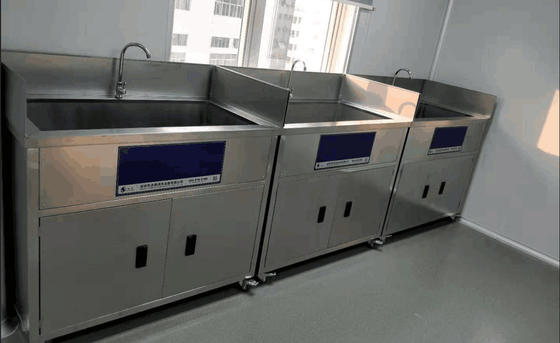 Industrial PCB Ultrasonic Cleaner 3 Stages 77L Timer Adjustable With Drying Tank