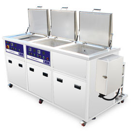 Three Tanks 77l 3000w Heated Ultrasonic Cleaners Precise Parts Cleaning Rinsing Drying