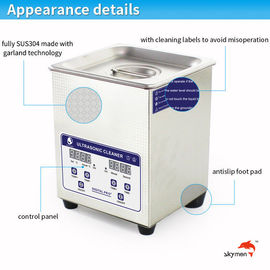 60 Watt Ultrasonic Cleaning Equipment 2L For Diamond / Gold / Silver Products