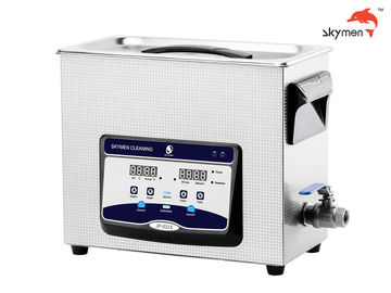 SUS304 Tank Benchtop Ultrasonic Cleaner 6.5 Liters 40KHz With Degas Semi Wave Function