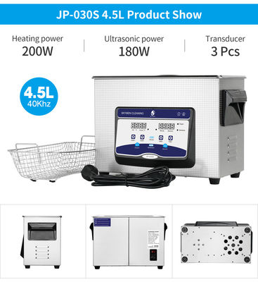 40KHz Benchtop Ultrasonic Cleaner 4.5L For Lawn Mowers Parts