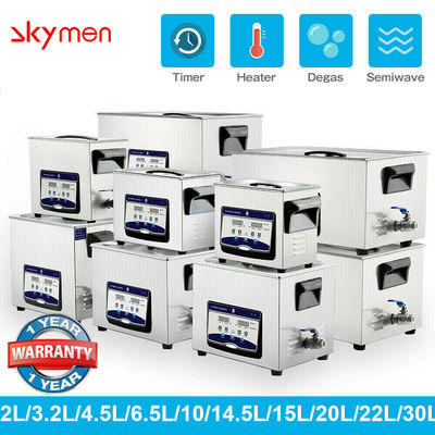 0.8L - 38L Skymen Ultrasonic Cleaner Benchtop For PCB Vinyl Record Car Parts Print Head