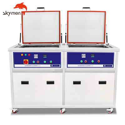 Twin tank 28khz ultrasonic cleaner for aircrafts parts marine engine fuel systems pump parts with clean and dry tank