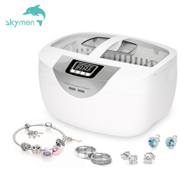 Skymen Mini Handheld Ultrasonic Jewelry Cleaner Machine 2.5L 70W 5 Digital Time Settings