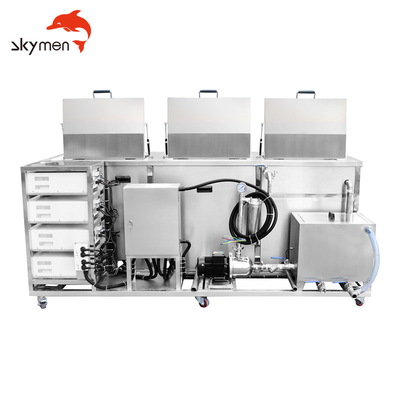 Degreasing 3 Tanks Industry Ultrasonic Cleaner Bath Power Time Heat Adjust Rinsing Spray Mould DPF Carburetor Cleaning