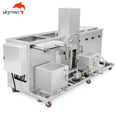 Customize Size Four Tank Ultrasonic Cleaning Machine SUS304/316 For Engine Precision Parts