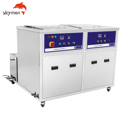 Twin tank 28khz ultrasonic cleaner for aircrafts parts marine engine fuel systems pump parts with clean and dry tank