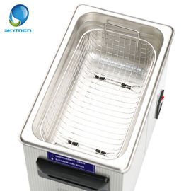Metal Benchtop Ultrasonic Cleaner , 40KHz Ultrasonic Cleaning Equipment 3.2L 120 Watt