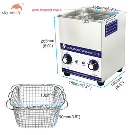 100W Heating Function Benchtop Ultrasonic Cleaner 2 Liter Tank 40KHz For Jewelry