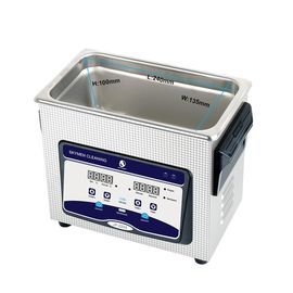 Digital Timer Benchtop Ultrasonic Cleaner 3.2 Liters SUS304 Tank 100W Heating