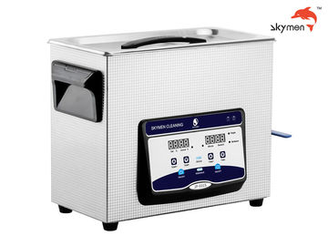 SUS304 Tank Benchtop Ultrasonic Cleaner 6.5 Liters 40KHz With Degas Semi Wave Function