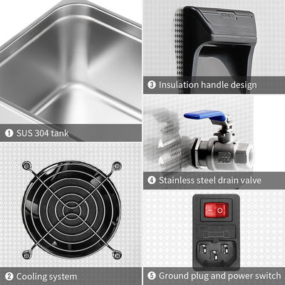 600W 30L SUS304 Benchtop Ultrasonic Cleaner For Hardware Parts