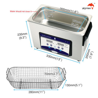 180W 1.19 Gallon Ultrasonic Cleaning Equipments 4.5L