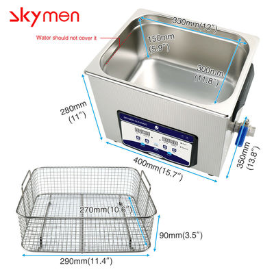 300W 40KHz 15L Ultrasonic Cleaning Transducer Bath For Surgery Tools