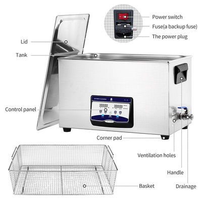 480Watt SGS Stainless Steel Ultrasonic Cleaner For Stamp Parts