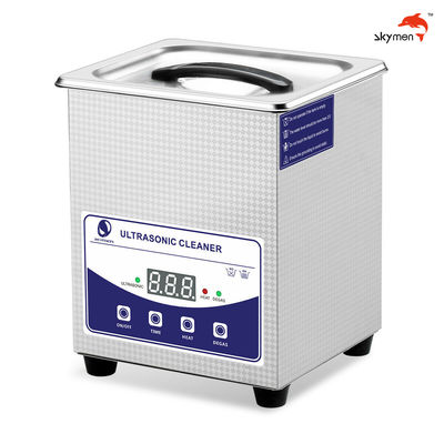 SUS304 2L Jewelry Ultrasonic Bath 60W Basket Ultrasonic Cleaner CE RoHS