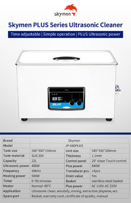 CE 840W 22L Ultrasonic Pcb Cleaner SUS304 For Hardware Fitting