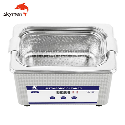 50W Portable Benchtop Ultrasonic Cleaner 1L 2mm Tank Heated Adjustable