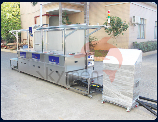 28kHz Automatic Ultrasonic Cleaning Equipment Lifting Moving System For Cleaning NdFeB Alloy