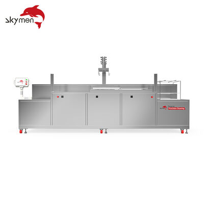 4-Tank Automatic Ultrasonic Cleaning System for Precision Parts with PLC Robotic Arm, Heating, Filtration & Drying