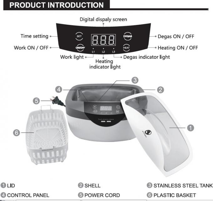 2.5L Skymen Eyeglass Sunglass Digital Ultrasonic Cleaner Machine high