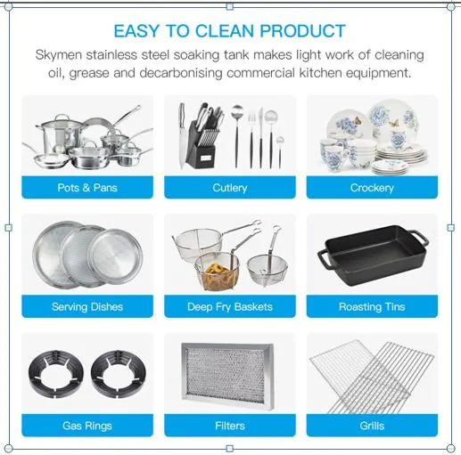 Stainless Steel Restaurant Heated Soak Tank 29 Gallon For Tableware Plate Pot Pan Grill​ 4