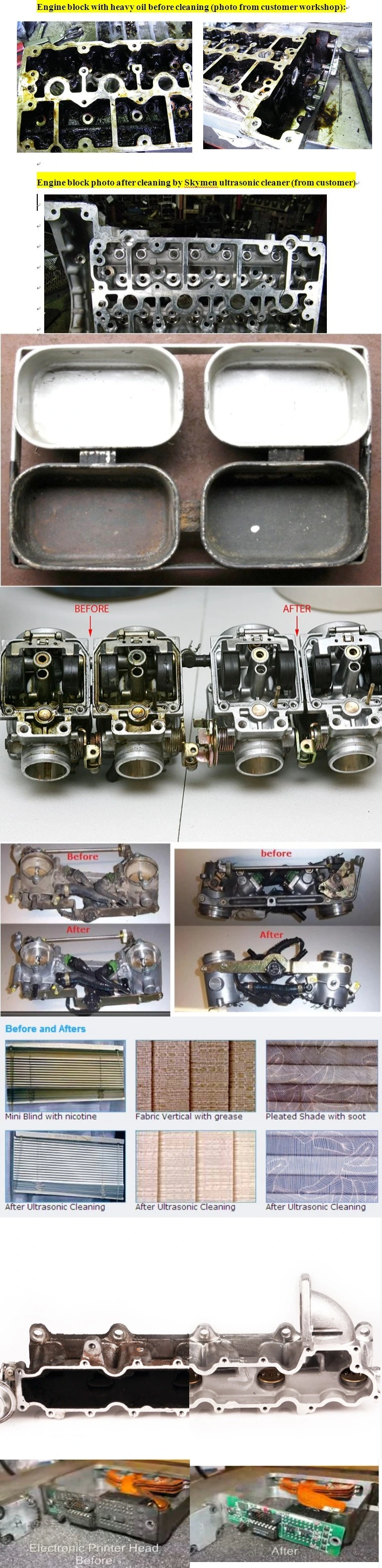 Automatic Ultrasonic Cleaner 3mm with Agitation Drying with Filtration Lifiting for Cleaning Parts Electronic Devices Semiconductor Circuit Boards Cylinder Head